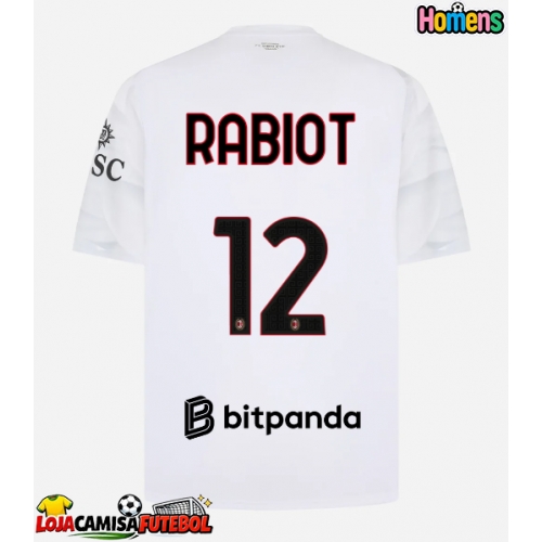 Camisa de Futebol AC Milan Adrien Rabiot #12 Equipamento Secundário 2026-27 Manga Curta